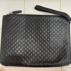 Microguccissima Leather Wristlet